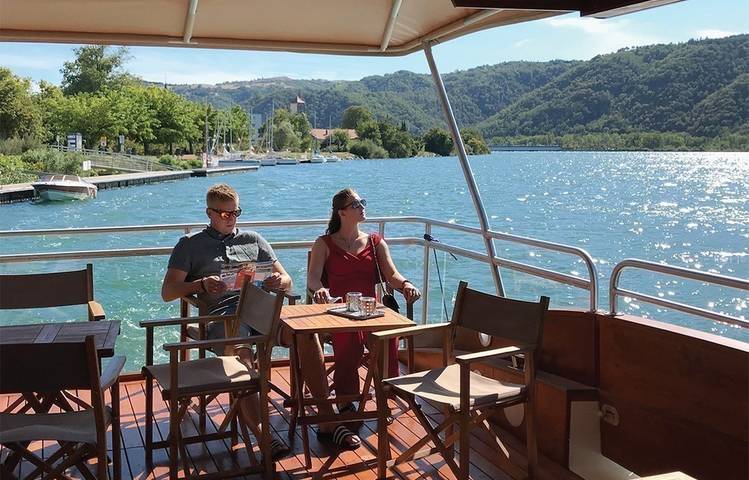 Photo of Cruise on the Rhône "Bleu-vert-vapeur" with Les Canotiers: boat - bike - steam train.