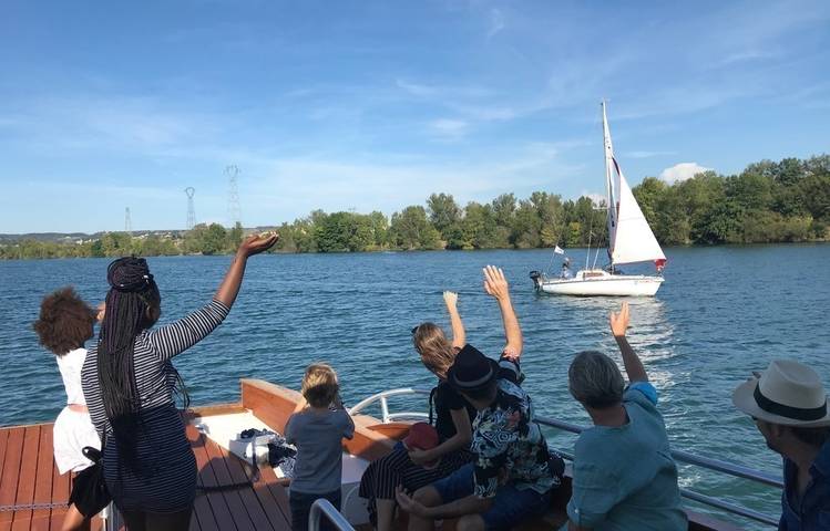 Photo of Cruise on the Rhône "Bleu-vert-vapeur" with Les Canotiers: boat - bike - steam train.