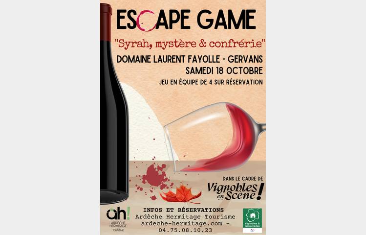 image de Escape game : Syrah, mystère & confrérie au domaine Laurent Fayolle