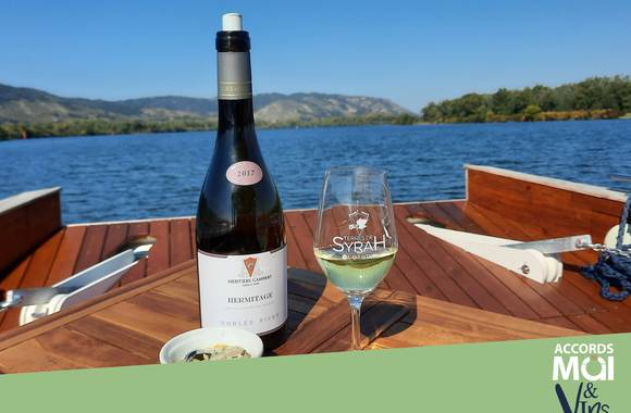 Apéro sur l'eau entre Saint-Joseph et Hermitage - les Canotiers et Terre de Syrah