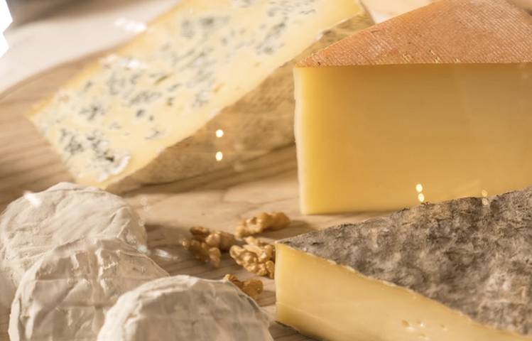 Photo of wine and cheese