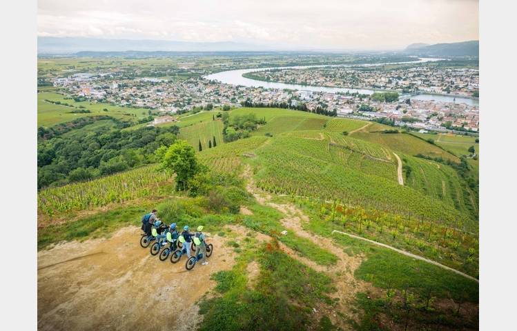 image de Balade en trottinette électrique tout terrain avec expert vin + Dégustation - Terres de Syrah