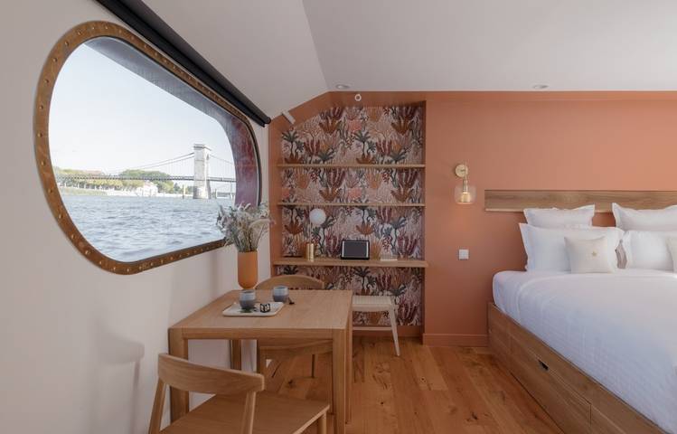 Photo of Bed and Bicycle ( La Péniche )